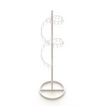 Freestanding Spiral 32 Ring Metal Scarf Hanger