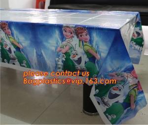 Quality 108cm *180cm Cartoon princess disposable tablecloth happy birthday party plastic tablecover supplies girls favor 1pcs/lo wholesale