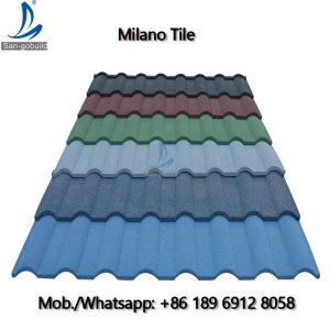 Quality San-gobuild Storm Resistance 0.4 mm Milano Tile Zinc Aluminum Corrugated Roofing Sheet for Nigeria wholesale