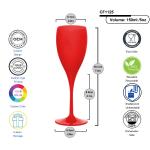 Eco Friendly Dual Color Plastic Wine Champagne Glasses For Wine Outdoor Event