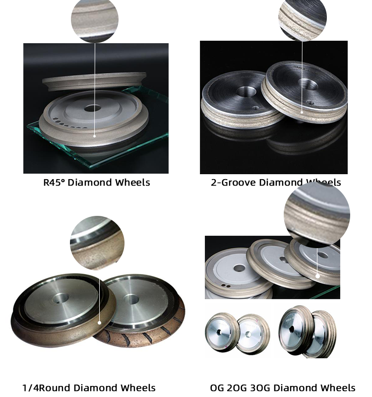 V shape D175*4MM Diamond Grinding Wheel for glass edge fast polishing