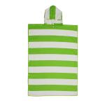 Customized Striped Microfibre Hooded Beach Towel Poncho For Kids