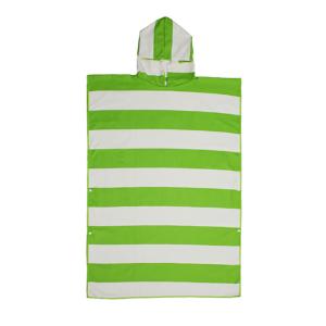 Quality Customized Striped Microfibre Hooded Beach Towel Poncho For Kids wholesale