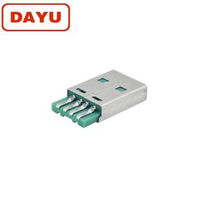 Quality Short Solder 4P USB A Male Connector Green Color With 12 Month Warranty wholesale