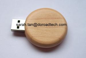 Quality Flash Drives Wooden Round USB wholesale