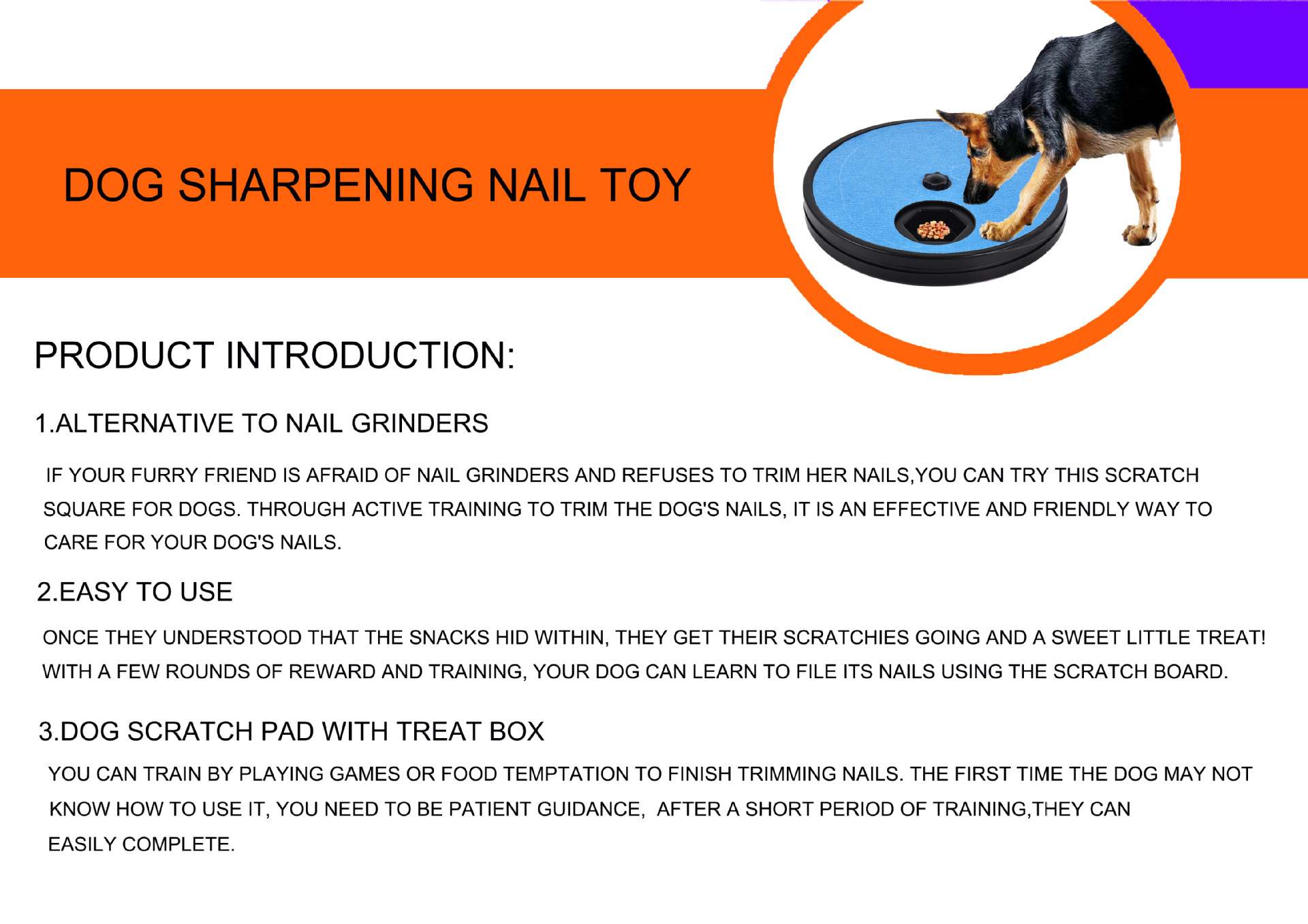 Pet Slow Food Toy with Sandpaper Scraper and Treat Dispenser Orders Accepted
