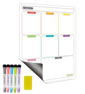 Quality Erasable Magnetic Fridge Calendar for Family To Do List Weekly Monthly Daily wholesale
