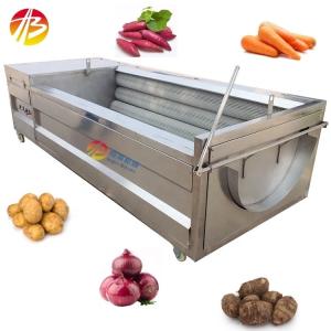 Quality Commercial Catering Vegetable Brush Type Washing and Peeling Machine with 2.2kw Power wholesale