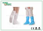 Medical Use PP Coated CPE Boot Covers Non Slip Waterproof Shoe Covers For