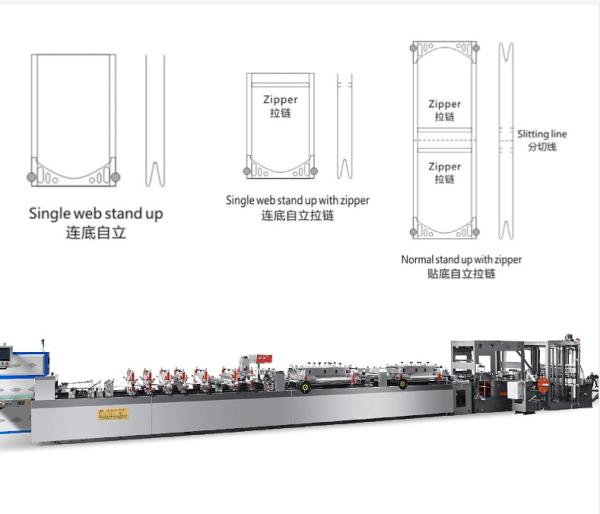 Automatic 3 Side Sealing Center Sealing Bag Making Machine 220V / 380V 800kg