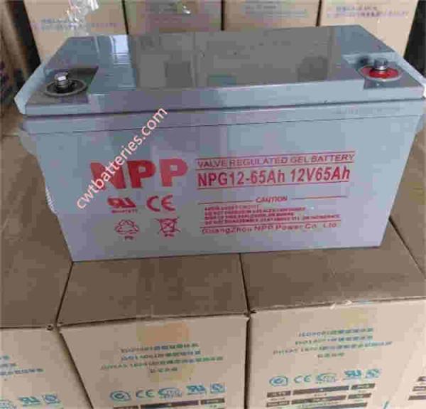 NPG12-65Ah Solar Stationary Vrla Valve Regulated Lead Acid Batteries For Storage