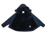 Lightweight Mens Hooded Padded Jacket Black Mid Length Padded Coat