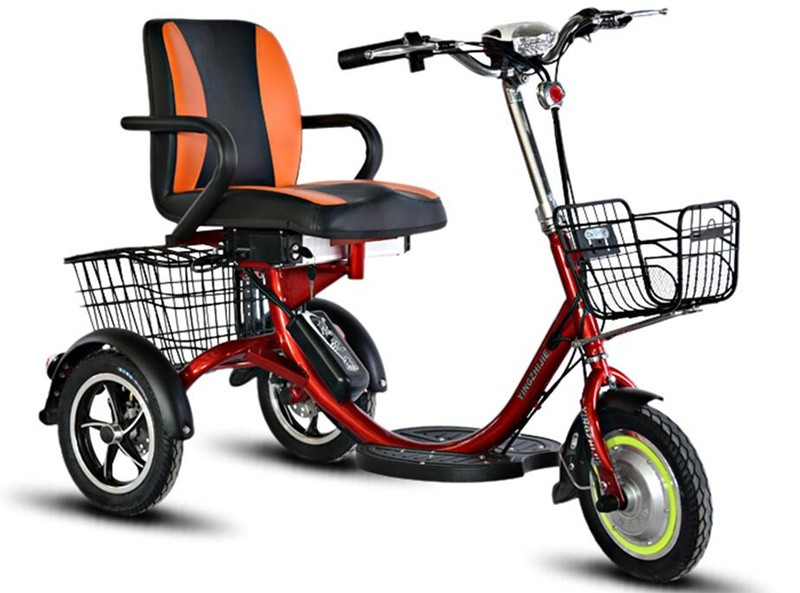 Power Supply Lithium Battery Electric Tricycle for Handicapped 2018 Foldable NO 48V 250W