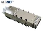 EMI Tabs Light Pipe QSFP+ Cage 1x1 Single Port Copper Alloy Cage Material 56G