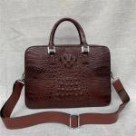 Exotic Real Crocodile Skin Zipper Closure Businessmen Laptop Briefcase Shoulder