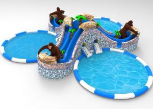 Quality OEM Giant Fun Water Parks Three Pools Equipped Wide Vivid Color Image wholesale