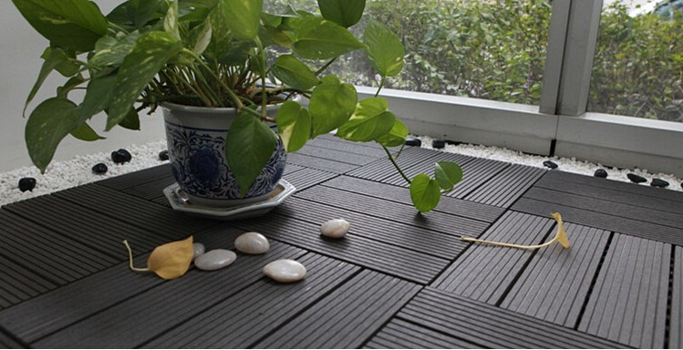 Rapid Installation Garden 23mm Diy Decking Tiles UVproof Wpc Exterior Cladding