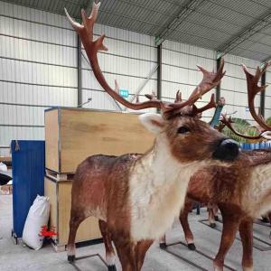 Quality Jurassic World Realistic Animatronic Animals Elk Statue Size Customized wholesale