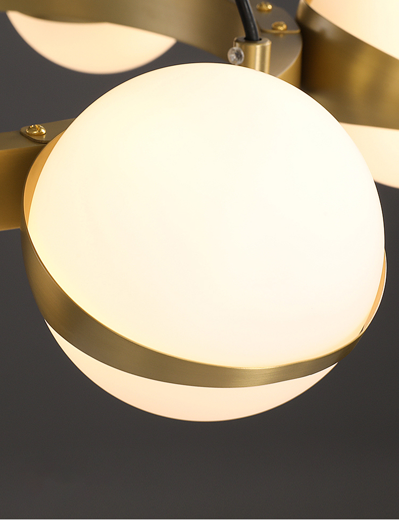 Modern living Room Copper Chandelier Lamp Luxury Bedroom Chandelier Lighting(WH-MI-460)