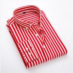 Striped Custom Men Work Shirts Tailored Dress Shirts Multi Color Optional