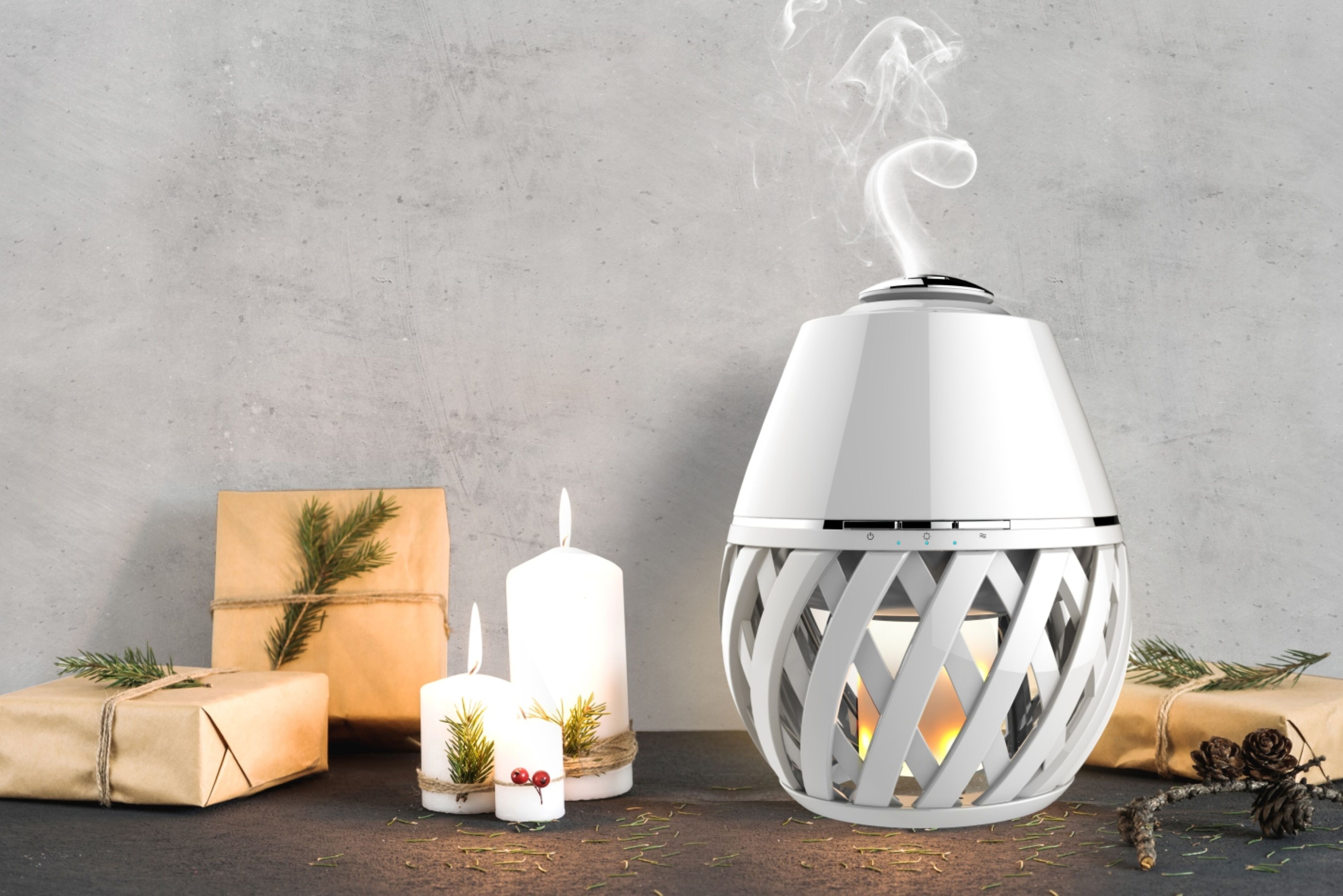 24V 15.6W 30m2 150ml Bamboo Humidifier Diffuser For Bedroom Firework