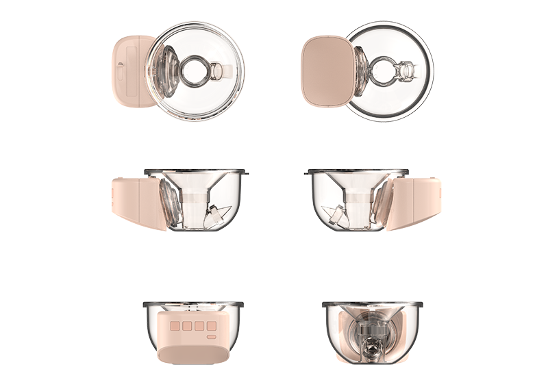 2 Modes Custom Rechargeable Breast Pump Set 800MAh Li Battery Handless Breast Pump