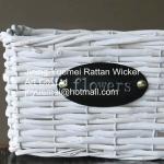 China manufacturer wicker garden baskets willow plant baskets square shape white