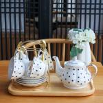 Business Gifts Occasion Vintage Porcelain Tea Cups And Saucers With Golden