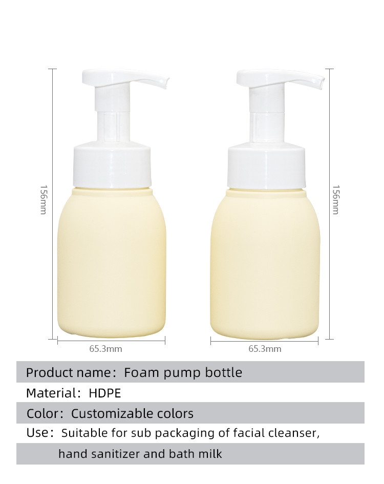 200ml 8oz Foaming Hand Soap Bottles Hdpe Plastic Dispenser