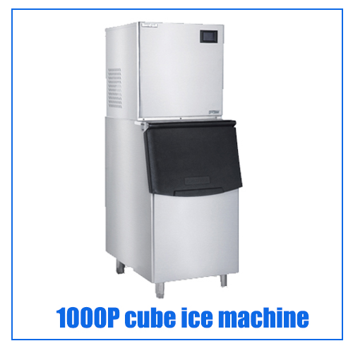 Commercial 1ton Ice Cube Maker Machine Equipped with Demark Danfoss Expansion Valve