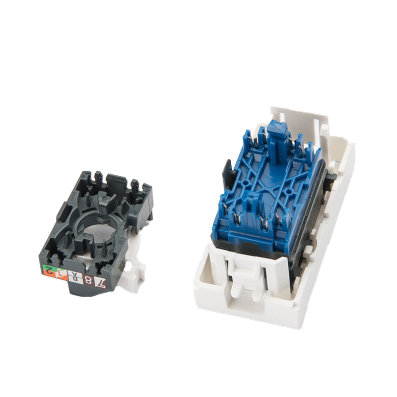 Exact Cables OEM Networking Rj45 Cat6 45*22.5 French Type UTP Single Keystone Jack