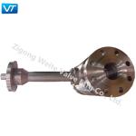 Lever DIN Stainless Steel Flanged Ball Valve Extended Stem 90 Degree Rotation
