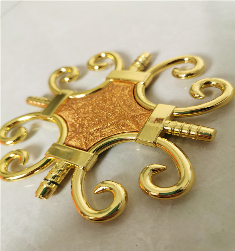Golden round aluminum profile accessories for french doors and windows