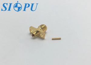 Quality Female Two Hole Flange SMA RF Connector Mates With 2# Semi Flexible Cable wholesale