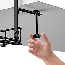 Under Desk Wire Management with Custom Size Hook Type Cable Management Compartment