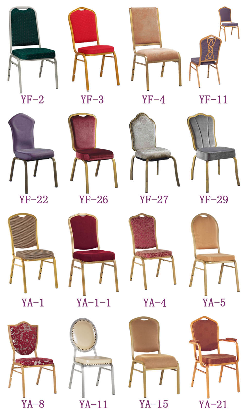 Metal Dining Room Chairs For sale at Factory Price (YA-1)
