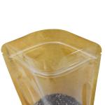 Front Clear Tanding Zipper 20g Kraft Paper Food Bag