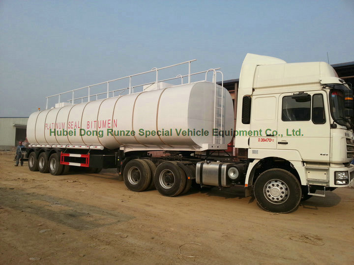 50Ton liquid Asphalt Tanker Semi-trailer with 2TBL45P BALTUR Heating and Insulation