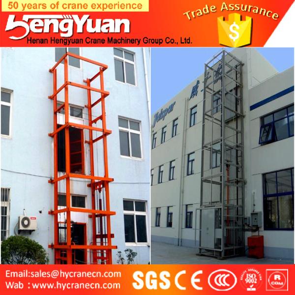 guide rail lift /telescopic lift /guide rail hydraulic cargo lift