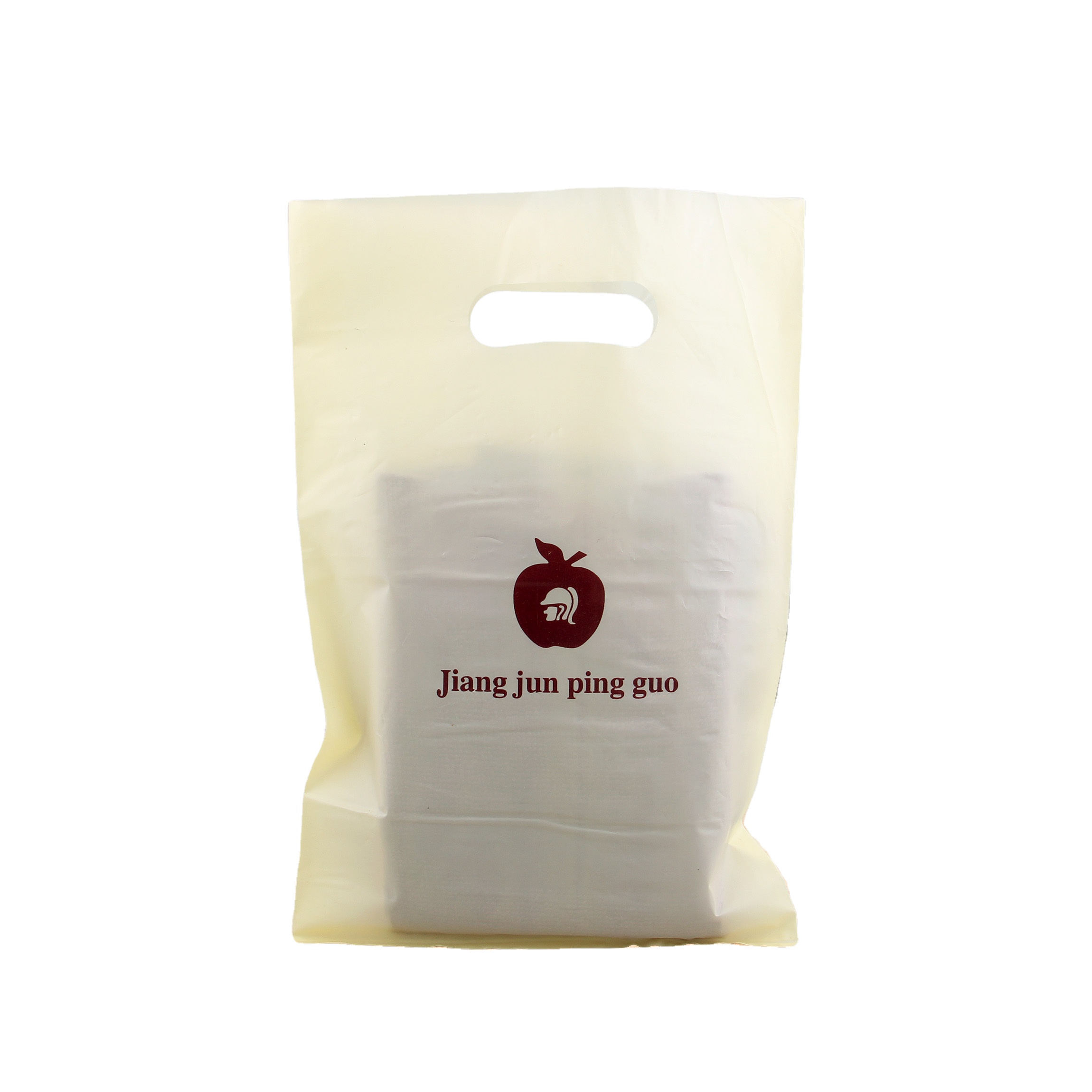 Custom Mylar Die Cut Handle Poly Bags Recyclable Plastic Gift Bag Shopping Bag