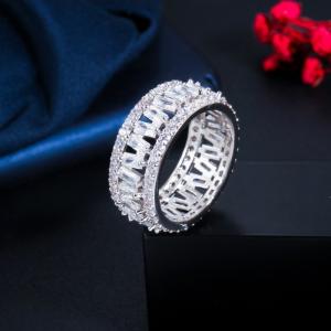 Quality Modian Authentic 925 Sterling Silver Simple Love AAAAA Zirconia Sparkling Finger Ring For Women Female Wedding Jewelry wholesale