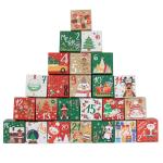 Recyclable Gift Newspaper Christmas Calendar Box Countdown With Handles