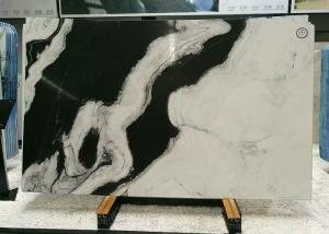 Quality Book Matched Marble Stone Floor Tiles , Smooth Black And White Marble Tile wholesale