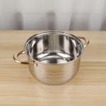 Golden Coating Individual Casserole Cooking Soup Pot 24cm