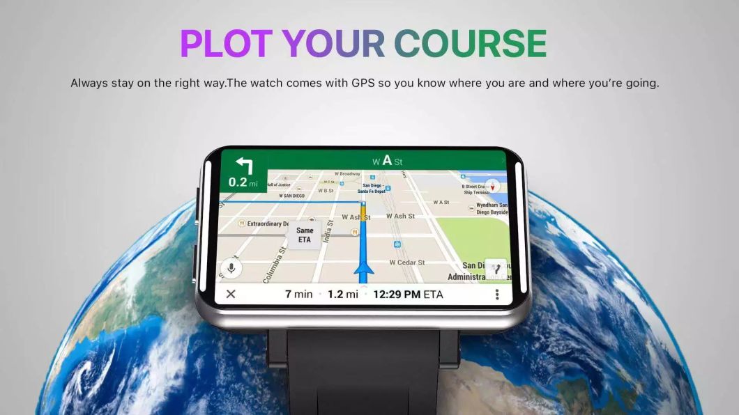 Smartwatch 4G with 3GB ROM + 32GB RAM WiFi GPS Heart Rate Sleeping Monitor for Ios Android with Big Screen