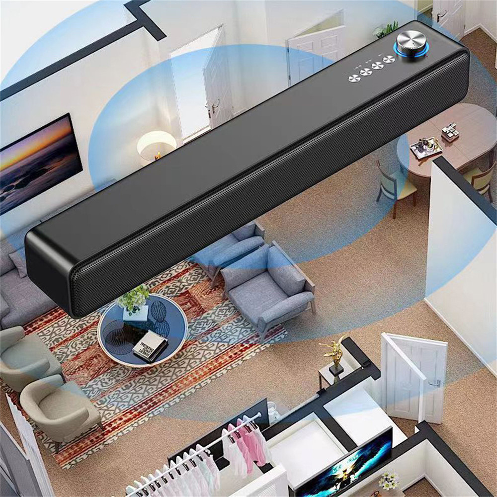 Customizable Bluetooth Sound Bar With Surround Sound Support TV Box Audio TF Card
