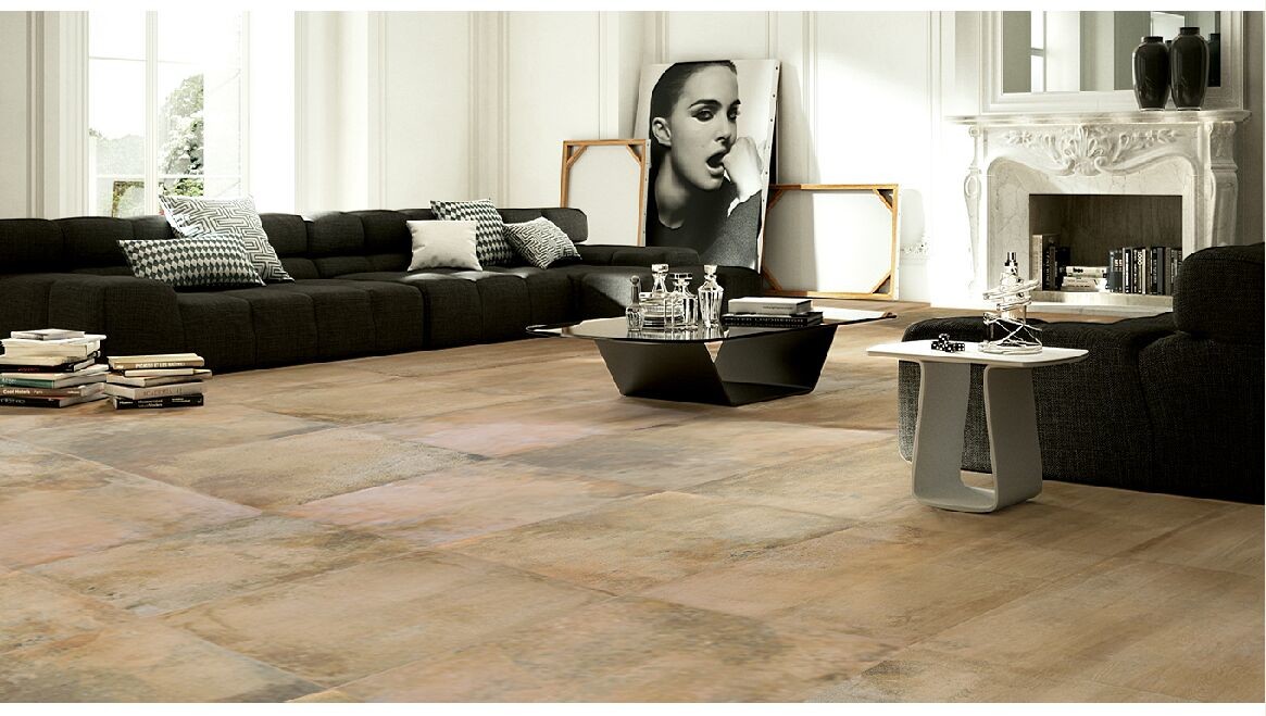 2 Cm Thick Cement Look Porcelain Tile / 600 By 600 Floor Tiles Easy Maintenance