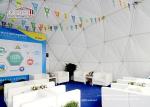 White 6m Geodesic Dome Tents Ball Shape For Conference