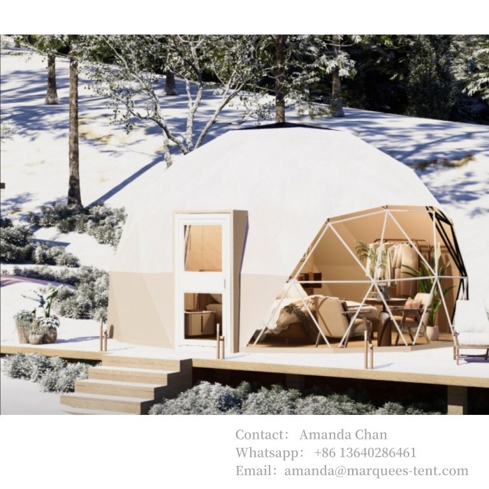 Economical Customized Outdoor Hotel Luxury Dome House Glamping Round Dome Tent For Trade Show
