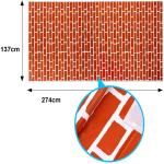 54x108 Inches PEVA Red Brick Wall Backdrop For Christmas Party
